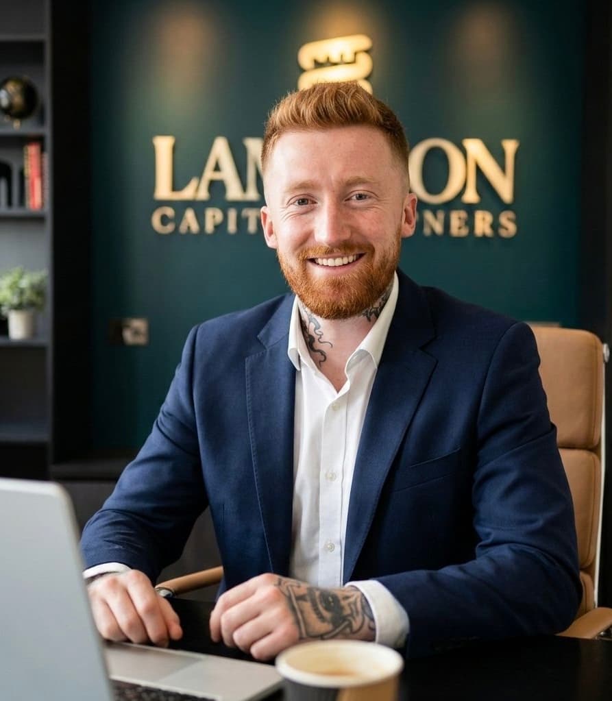 Ben Grant at his desk in Sunderland